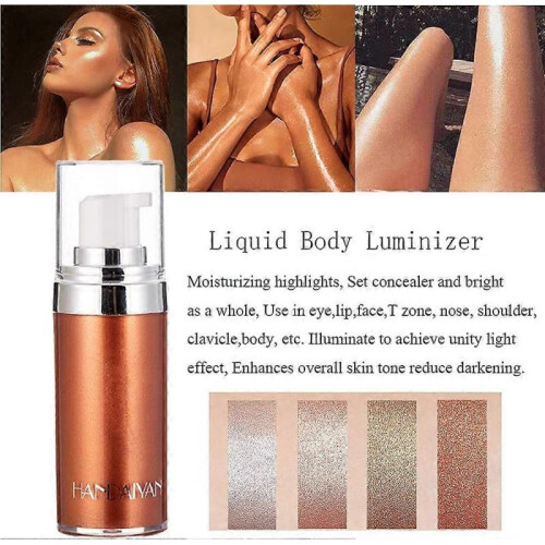 Body Contour Highlighter Makeup Set,Face Body Glow Illuminator,Waterproof Smooth Liquid Spray 2