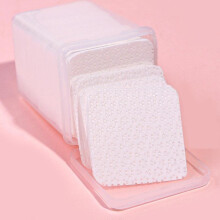 (Strong White, one-size) Nail Polish Remover Pad, 300pcs Nail Polish Glue Cleaning Pads, Absorbent Lint Free Nail Glue Wipes, Disposable Nail Glue Removal Wiping