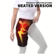 (Heated) Electric Hip Massage Pad Heated Hip Sleeve Thigh/Hip Heating Pad 3 Heating and Massage Modes Auto Off Function