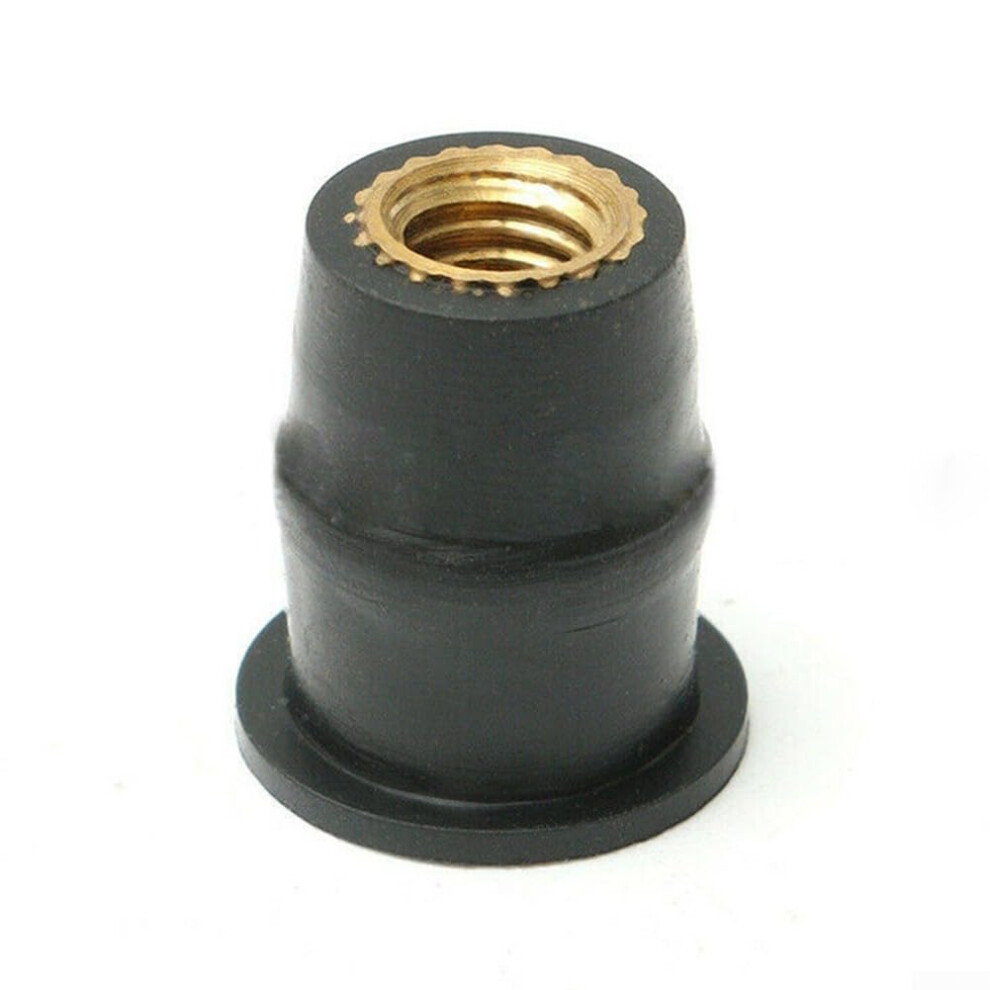 M5 Rubber Nut Fasteners For Motorcycle Windshields, Rugged Rubber, Set Of 10 9016109935144