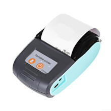 Thermal Receipt Printer 58mm Portable Bluetooth Compatible 70m/s High Speed Printing Low Noise Output for Android Blue