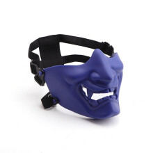 (Blue, one size) Summer Half Face Protective Mask, Army Fans Supplies, Tactical Face Protection Mask, Halloween Costume Ideas, Party Cosplay Costumes