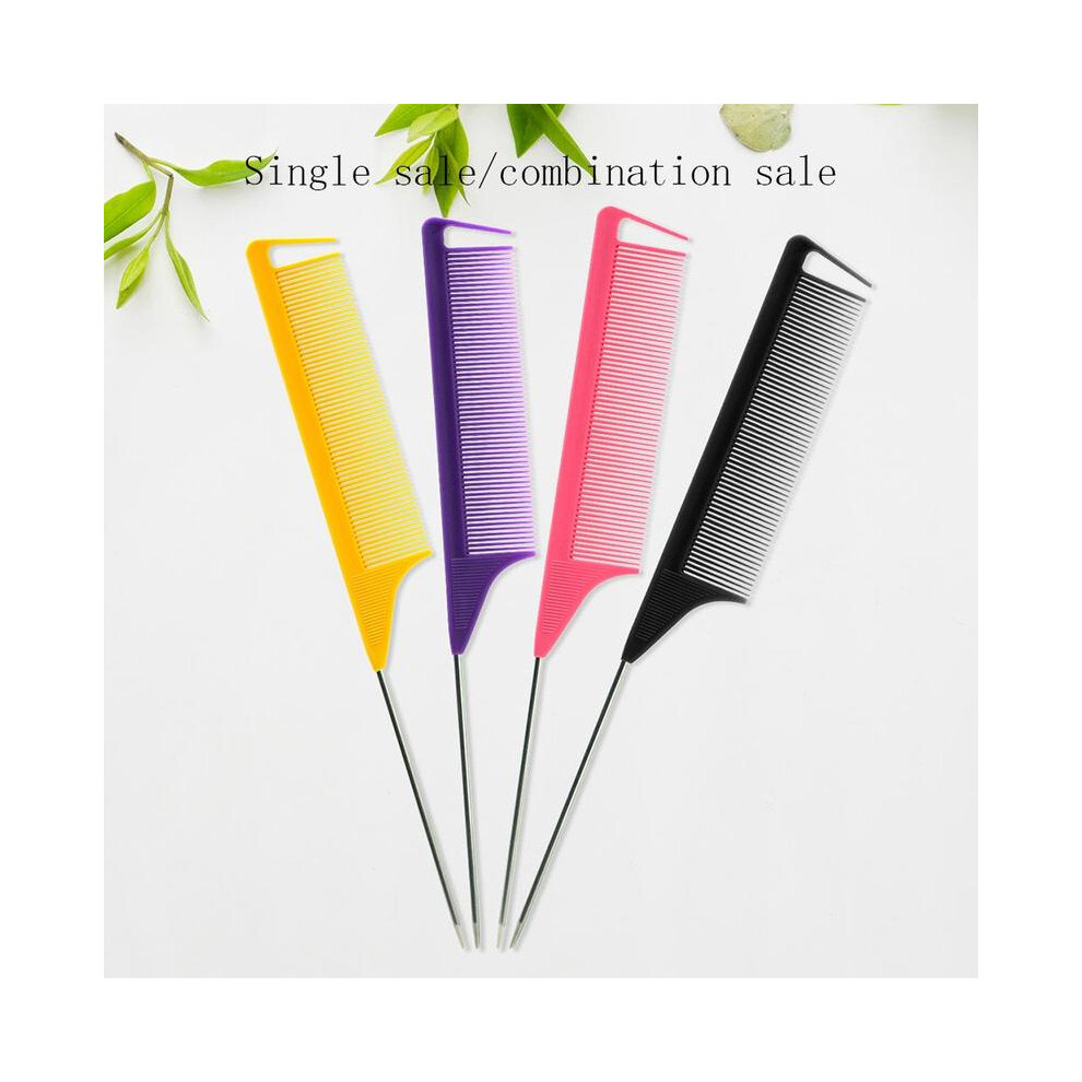 (Multicolor, 16pcs) Professional Pointed Tail Hair Comb, Hairstyling Comb, Anti-static Hair Dye Brush, Rat Tail Hair Comb, Barber Accessories for Wome