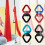 360 Degree Swivels Connectors Sealed Bearings Swivels-red blue 7