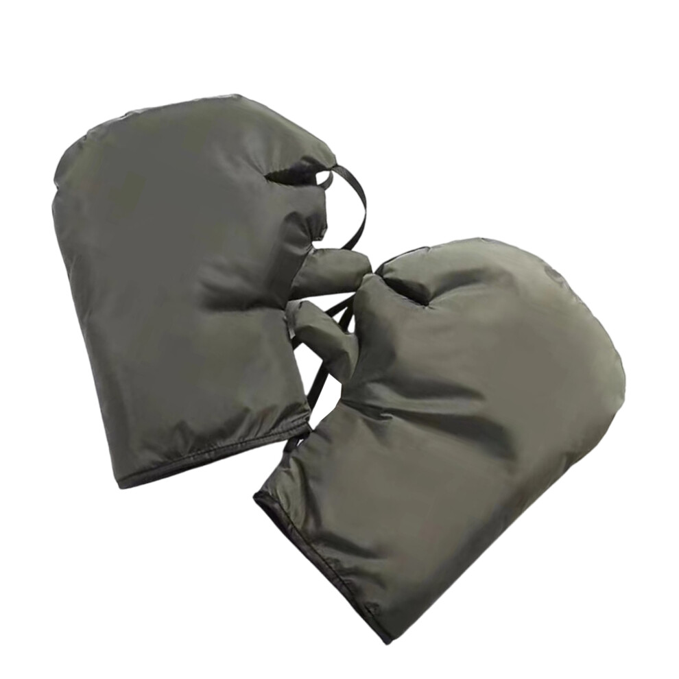2Pcs Windproof Coldproof Bike Handle Warmer Cover Bicycles- Gray 7696000106809
