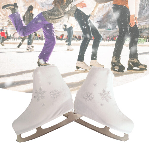 Figure Skating Shoe Covers Skate Shoes Protector Ice-White M 2