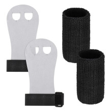 Children Gym Palms Protector Set Wrist Support Training-Black S