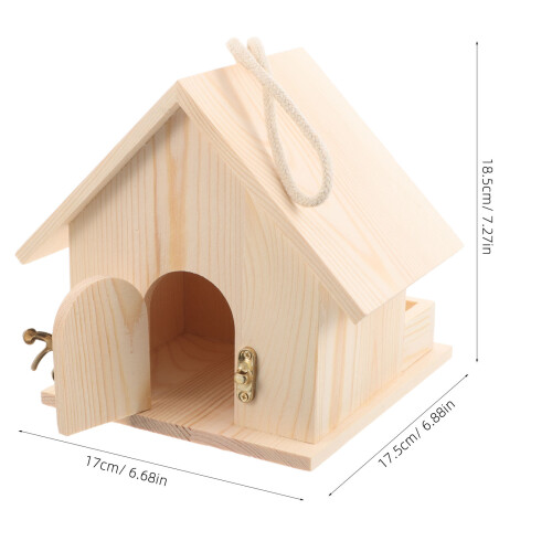 Hangable Pine Birdhouse for Outside with Easy DIY Assembly 1