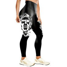 Women's Leggings Glow In The Dark Yogas Pants-big skull M