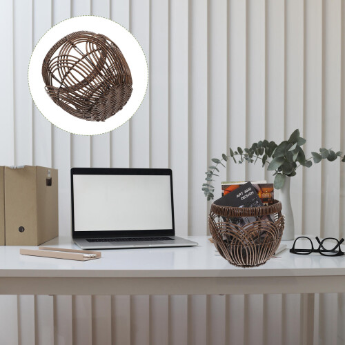 household imitation rattan woven plastic storage basket 1