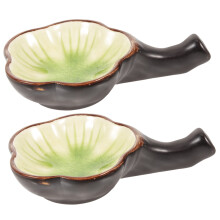 Ceramic Ink Dish Set of 2 for Calligraphy, Multi-Use Ink Plates, Lightweight and Portable, Study Room and Home Decor