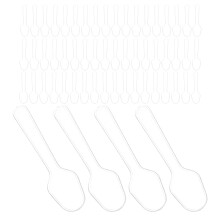 100pcs mini ice cream spoons, clear plastic, for dessert sampling