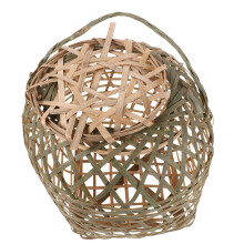 bamboo chicken coop portable cage with handle for home and farm use