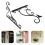 2Pcs Black Iron Hanging Flower Pot Brackets Space-Saving Wall Mounts 10