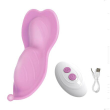 Vibrator Butterfly Vibrator 10 Frequency Modes G-Spot Masturbator Dildo Portable Wearable Pink