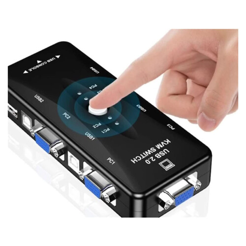 Video Mixer Usb 2.0 Kvm Switch 4 Port VGA Switch Box 1920x1440 Share Printer Keyboard Mouse Pendrive
