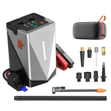 Portable Jump With Air Compressor 6-In-1 Car Jump Starter 2000A, 150 PSI Tire Inflator, Power Bank, 26x15x14cm