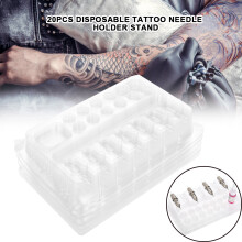 Tattoo Needles Cartridge Holder 20pcs Clear Plastic DGT Disposable Stand