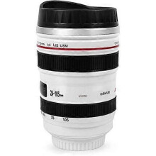 Camera Lens Mug, Travel Coffee Mug - Stainless Steel Insulated Cup with Lid