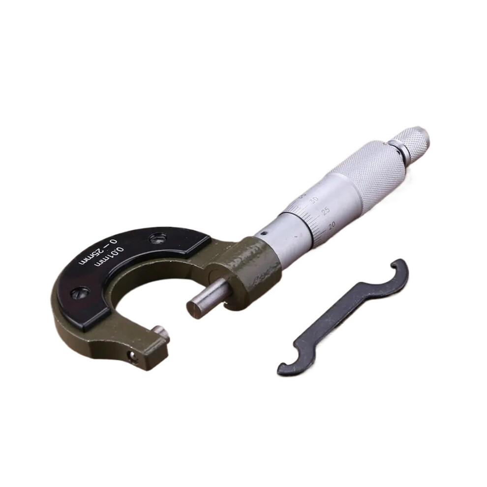 Gauge Micrometer 0-25Mm, 0.001Mm Resolution, External Micrometer, Metric Caliper Tool 9393856800520
