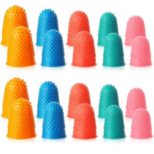 20pcs Rubber Fingertip Pad Grips for Money Counting Organizing Writing Sorting  Hot Glue and Sports Gaming Guitar Gloves