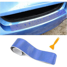 Car Rear Bumper Protector Guard, Carbon Fiber Anti-Scratch Sticker to Protect Car Door Edge, Trunk Sill Door Entry Trim