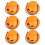 6Pcs Sturdy Orange Mini Pumpkin Candy Buckets for Halloween Storage 1