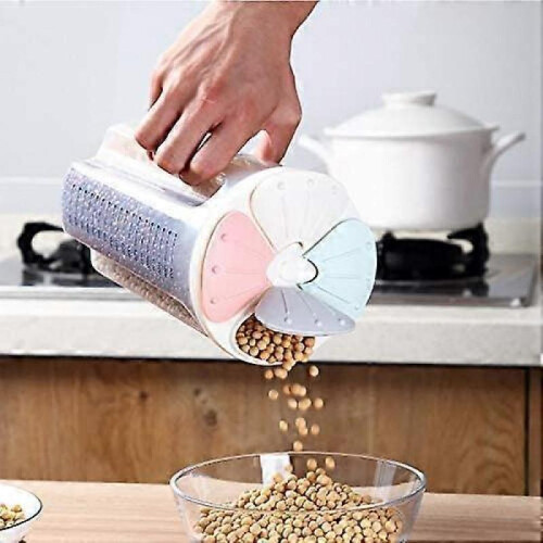 Plastic Kitchen Storage Box Container Rice Cereal Grain Bean Bottles Whole Storage Sealed Cans with Lid 1