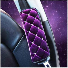 2Pcs Car Seat Belt Shoulder Cover Ultra Soft Plush Safety Seatbelt Pad Universal Size Auto Belt Accessories,Purple