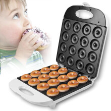 Mini Home Donut Maker 16-Cavity 110-220V 1400W Nonstick Surface Double-Sided Heating Donut Making Machine For Breakfast