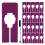 30Pcs Purple Plastic Closet Rack Dividers with Blank Writable Tags 10