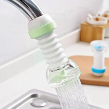(Green, one-size) Anti Splash Water Conservation Faucet Extender, 1 Count Kitchen Water Saver, Household Tap Filter, Kitchen Accessories for Kitchen Sink