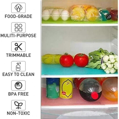8 Pcs Refrigerator Liners,Hobb's Essentials Washable Mats Covers Pads,Home Kitchen Gadgets Accessories 1