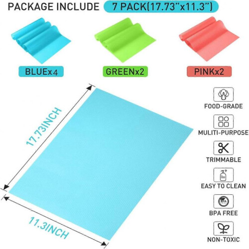 8 Pcs Refrigerator Liners,Hobb's Essentials Washable Mats Covers Pads,Home Kitchen Gadgets Accessories 2