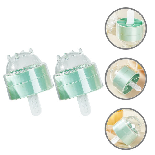 2pcs lollipop shape ice mold for diy popsicles and ice cubes 1