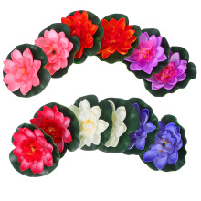 48 pcs artificial lotus flowers with lily pads for pond decoration