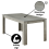 Dining Table Set Of 4 Kitchen and 4 Grey Tufted Velvet Chairs 6