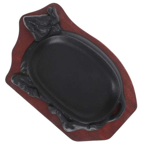 ox shaped grill plate set for teppanyaki steak fish 1