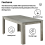 Dining Table Set Of 4 Kitchen and 4 Grey Tufted Velvet Chairs 8