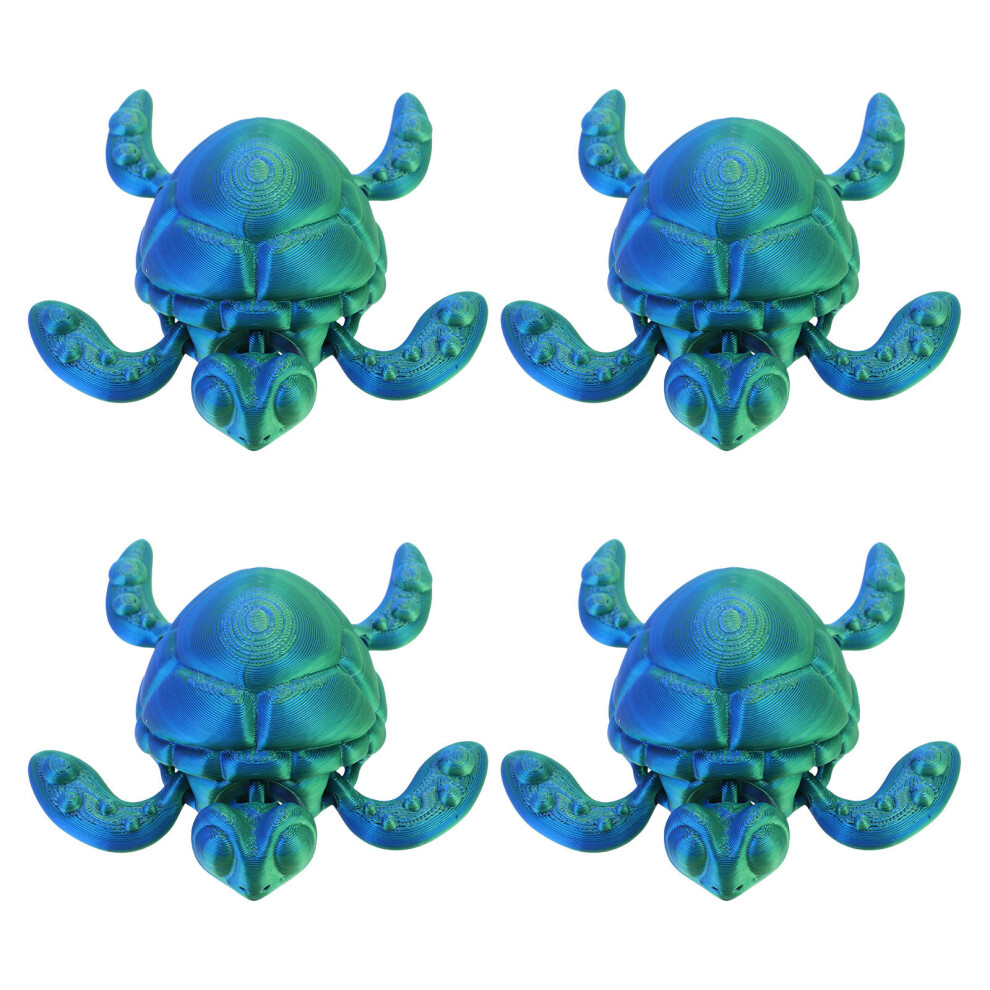 4 Szt. Plastikowe 3D Wydrukowane Figurki żółWi Morskich – Dekoracja-image