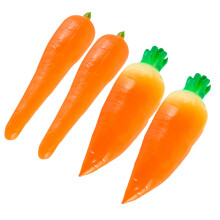 8Pcs Realistic PVC Artificial Carrots Orange Fake Carrot Display Props