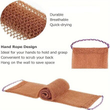 (purple & blue & brown, one-size) African Exfoliating Mesh Sponge, 3 Counts/set Body Scrubber for Smooth Skin, Bath Washcloth, Exfoliating Shower Scrubber, Long Bath & Back