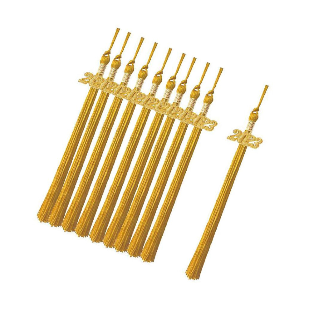 (Gold, 40cm) 10Pcs 2023 Graduation Cap Tassels Royal Blue 15 inch Party Accessories-image-OPC-PKKS2S5-NEW