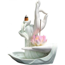 Porcelain Backflow Incense Holder Waterfall Backflow Incense Burner Incense Cone Incense Sticks Holder for Aromatherapy