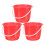 3pcs plastic buckets with handles for garden, storage, cleaning 1