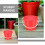 3pcs plastic buckets with handles for garden, storage, cleaning 6