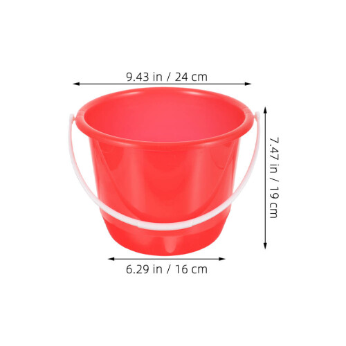 3pcs plastic buckets with handles for garden, storage, cleaning 1
