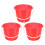 3pcs plastic buckets with handles for garden, storage, cleaning 10