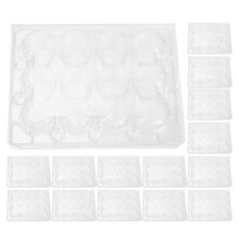 120pcs clear plastic 12-grid quail egg cartons for small egg storage bulk