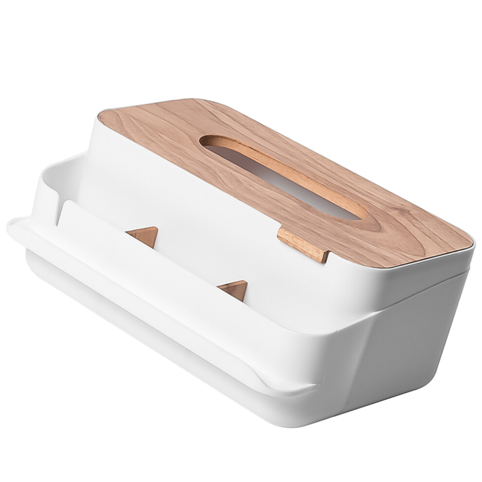 plastic tissue holder storage box multi grid desktop organizer white-image-OPC-PKKS7P5-NEW